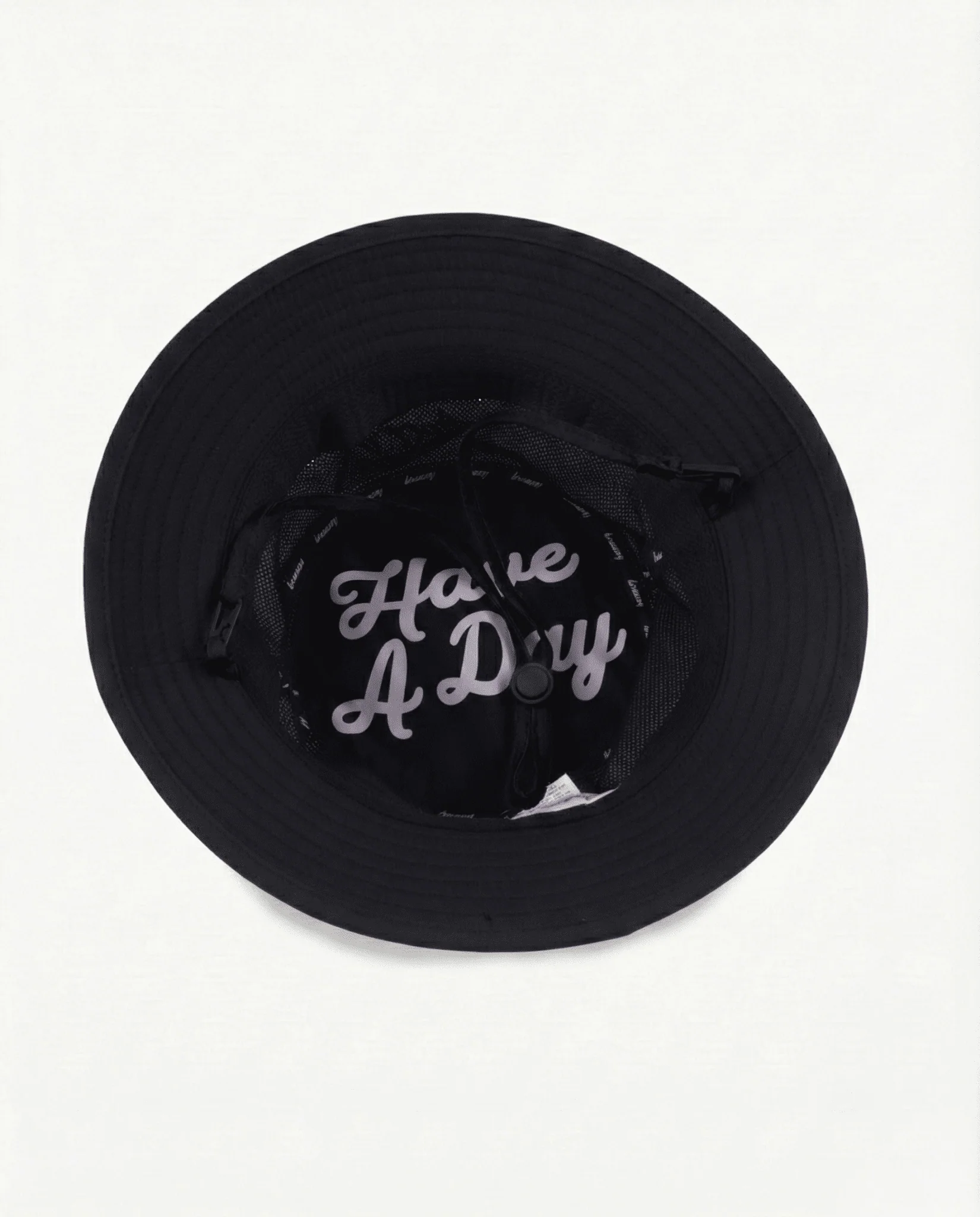 Have A Day Black Perforated Bucket Hat - Image 4