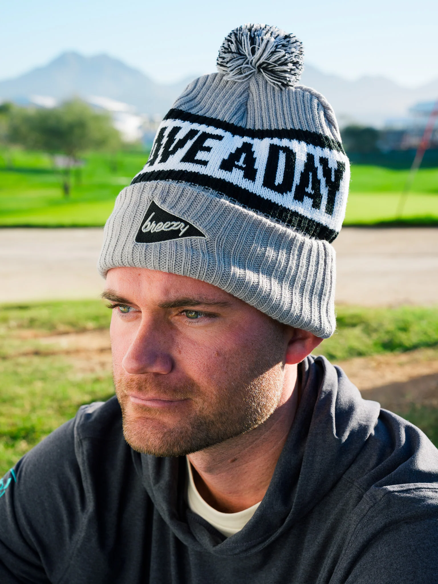 Have A Day Knit Beanie Grey - Image 3