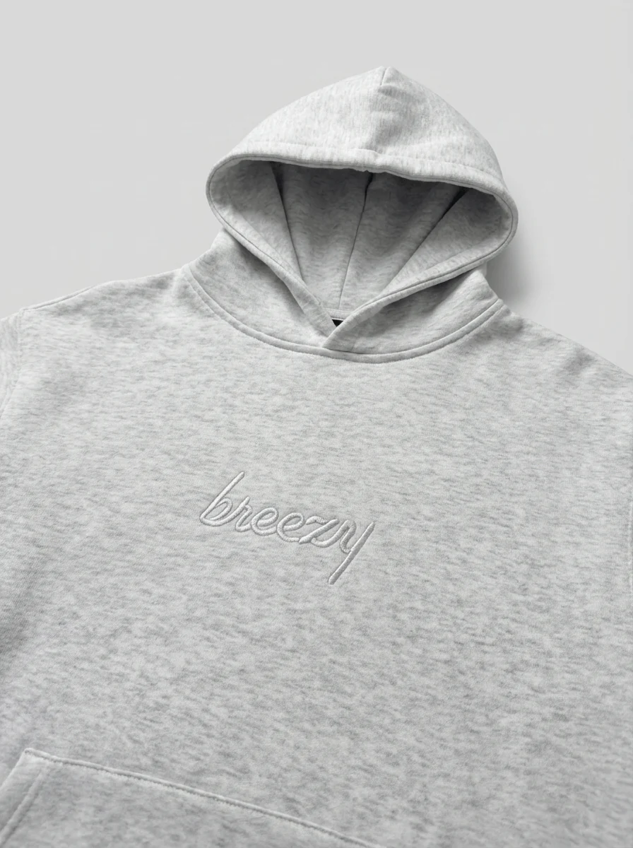 The Breezy Hoodie Sweatshirt White Heather - Image 2