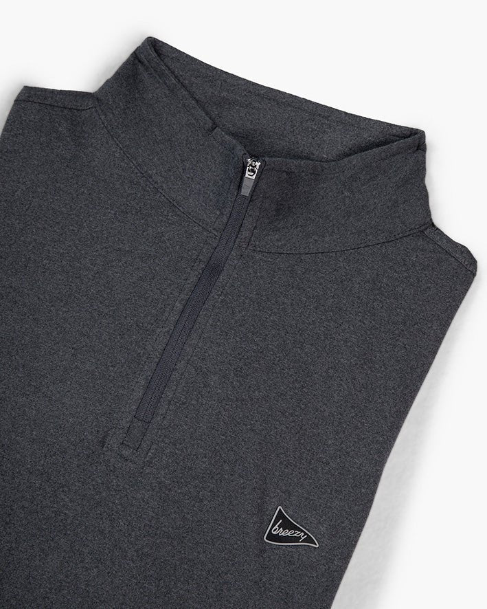 The Gimme Quarter-Zip Heather Black