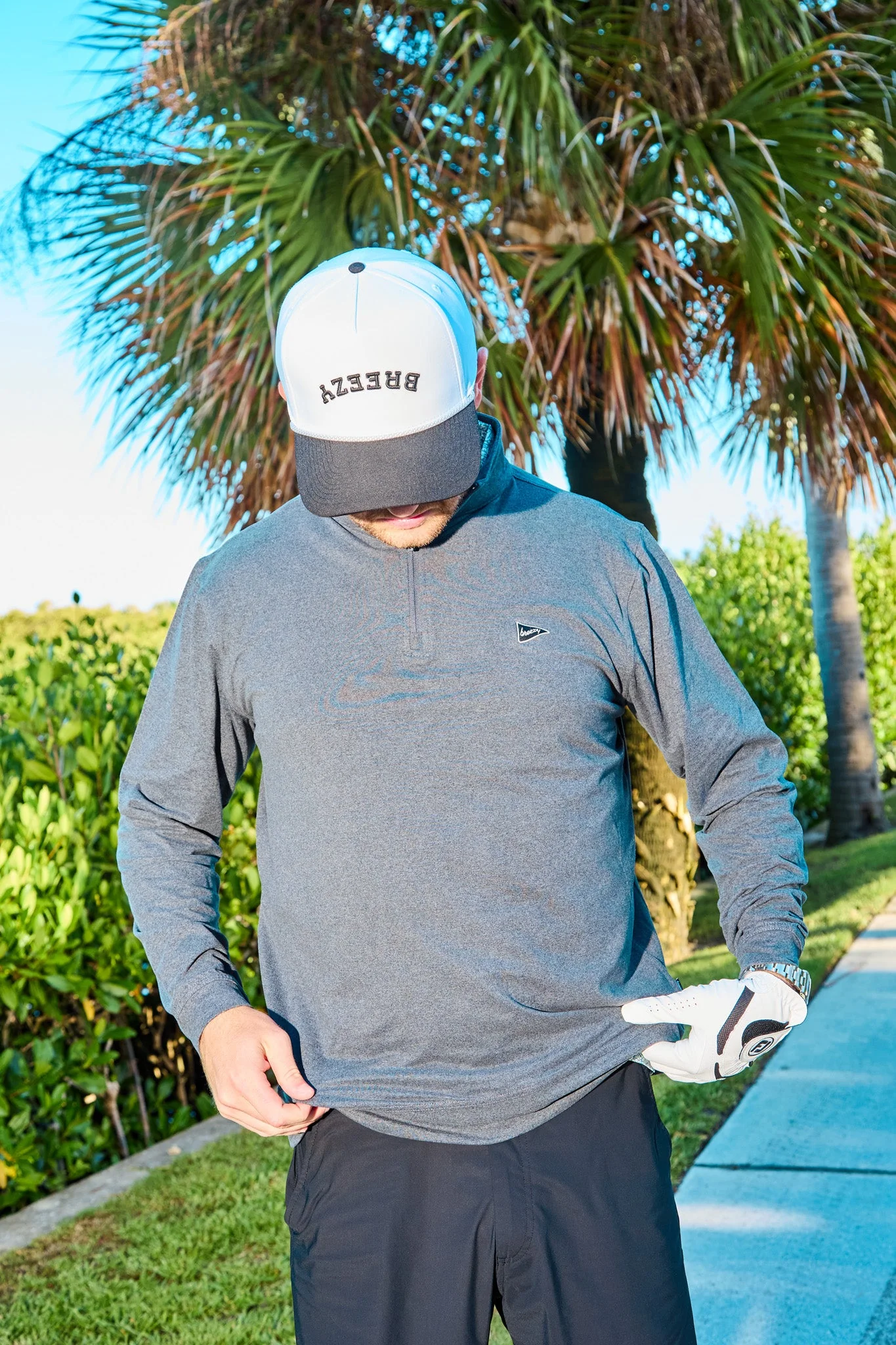 The Gimme Quarter-Zip Heather Black - Image 2