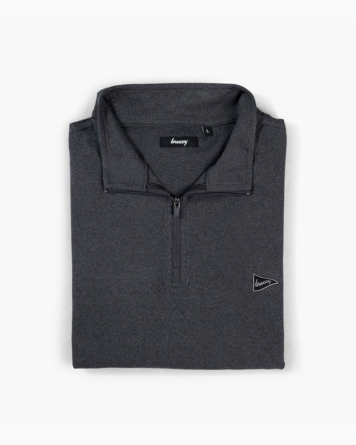 The Gimme Quarter-Zip Heather Black - Image 3