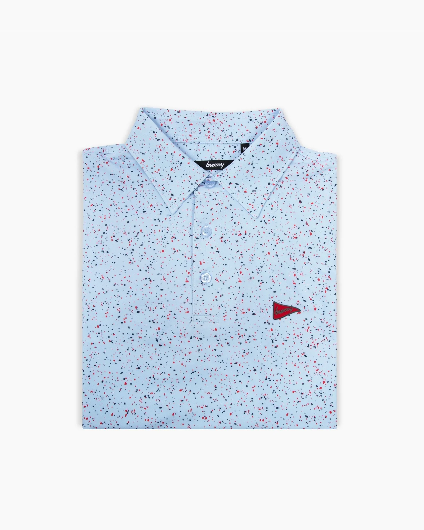 The USA Splatter Light Blue Polo - Image 4