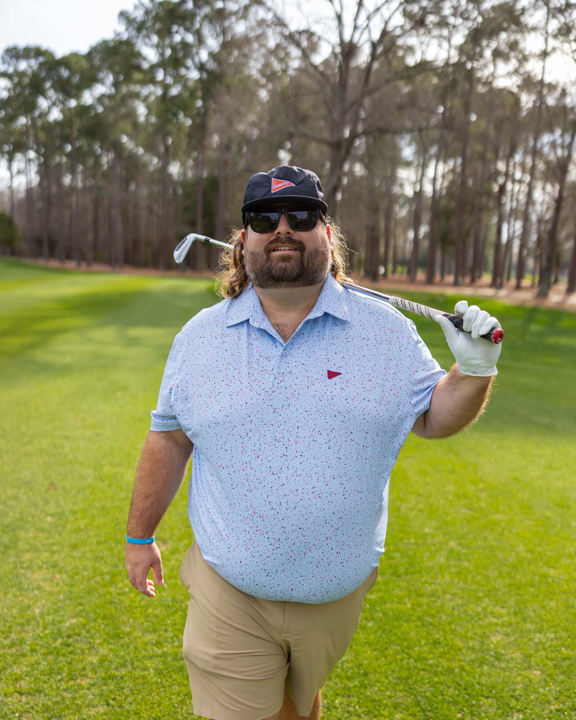 The USA Splatter Light Blue Polo - Image 6